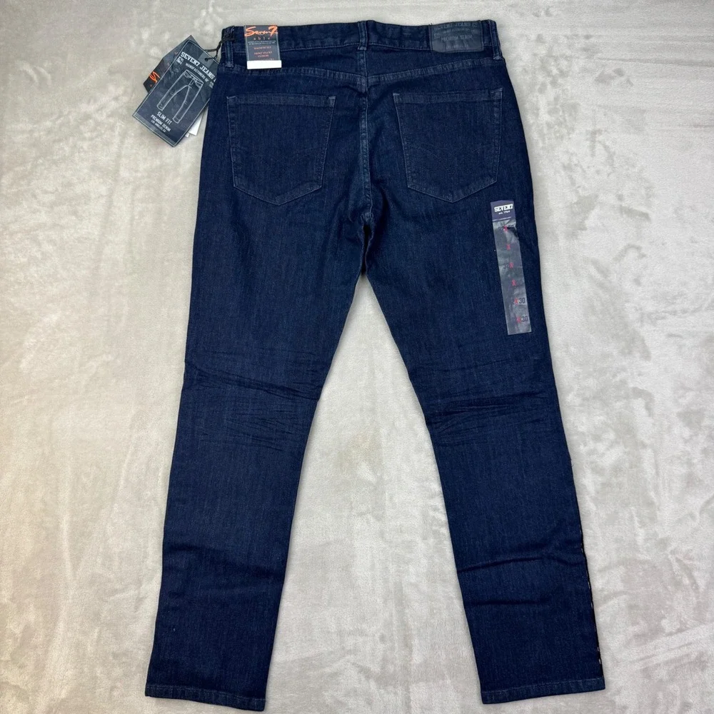 Seven7 Able Jeans Mens 32x30 Blue Slim Adaptive Magnetic Fly Easy Dressing New